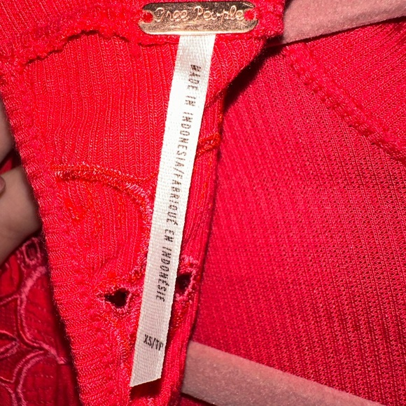 Free People XS ruby red body suit - Picture 4 of 4